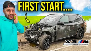 INSTALLING THE ENGINE IN MY WRECKED BMW X3M COMPETITION