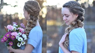 Side Pull Thru Braid Combo | Prom Hairstyles | Cute Girls Hairstyles