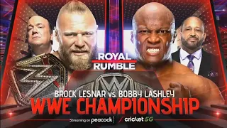 Brock Lesnar vs Bobby Lashley Official Matchcard (Royal Rumble 2022)