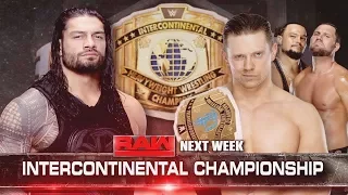 Roman Reigns vs Miz For Intercontinental - Championship || WWE Monday Night Raw 2nd October 2017