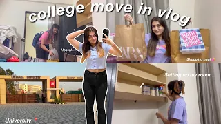 College move-in vlog (shopping, living alone, room tour, setting up my room) 💕🌱| single room