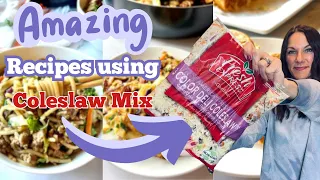 Awesome RECIPES using COLESLAW mix! | YOU will LOVE these!