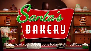 AtmosFX Santa's Bakery Digital Decoration Trailer