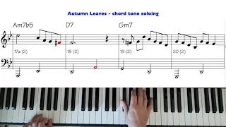 Autumn Leaves - chord tone soloing with score