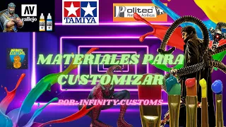 MATERIALES QUE SE UTILIZAN PARA HACER CUSTOM/ PINTURAS, PINCELES, PLASTILINA.