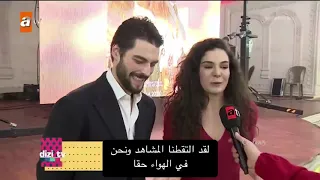 ‏Hercai ebru ŞahinEbru Şahin Akın Akınözü مترجم مقابلة  ابطال مسلسل زهرة الثالوث ايبرو شاهين واكين