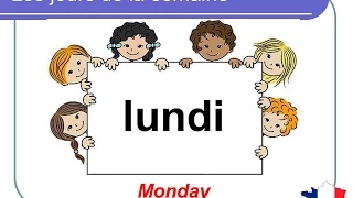 French Lesson 5 - DAYS OF THE WEEK in French Jours de la semaine français Dias de la semana francés