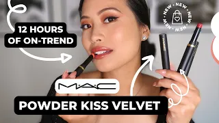 MAC POWDER KISS VELVET BLUR SLIM STICK QUICK REVIEW SWATCHES on natural lips
