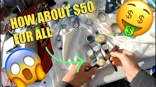 Only $50 For Everything? Finding Old Vintage Watches At The Flee Market ep.4