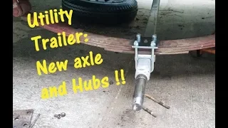 Utility Trailer - Installing new axle and Hubs