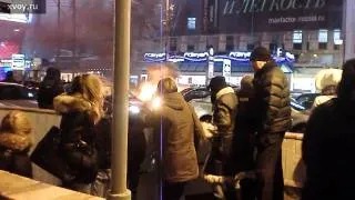 Авария на Тверской: взрыв автомобиля. Москва 2011-02-25