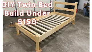 DIY Twin Bed Build for under $150 with my Daughter DIY Simple Rustic