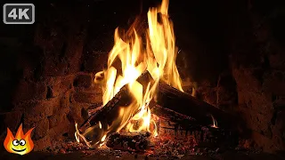 Burning Fireplace Loop with Crackling Fire Sounds 4K