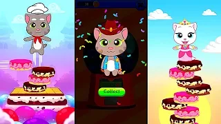 Tom Cake Jump - Строим ГИГАНТСКИЙ ПИРОГ. Новая игра Talking Tom Cake Jump 2018 от  OutFit7