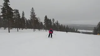 Tracey Bates skiing - Levi 8.4 blue - Wed 11 March 2020