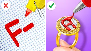 FAULE SCHUL-HACKS || 3D-Stift vs. Heißkleber! Tolle Tricks für ein leichtes Leben von 123 GO! SCHOOL