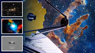 Телескоп Джеймса Уэбба - разбор 4 новых фото. Квазар, Протозвезда и Столпы Творения!