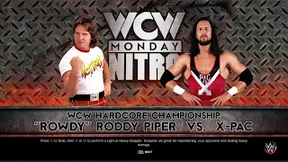 WWE 2K23 | Extreme Rules | "Rowdy" Roddy Piper vs. X-Pac | WCW Hardcore Championship