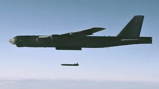 B-52 Launching AGM-86B Air-Launched Cruise Missile That Can Penetrate Deep Into Enemy Defense