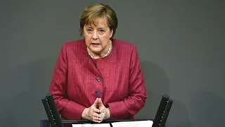 Merkel mahnt zu rascher Verabschiedung der Corona-Notbremse | AFP