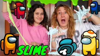 AMONG US en la VIDA REAL con SLIME!! Adivina quien es el IMPOSTOR - Jugamos a AMONG US