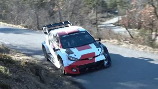 Test Rallye Monte Carlo 2023 | Sebastien Ogier | Toyota GR Yaris Rally1 Hybrid | Attack & Flat Out