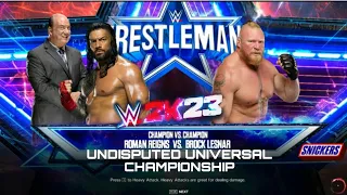 WWE 2K23 Roman Reigns Vs Brock lesnar WrestleMania 38 Undisputed Universal Championship Match.