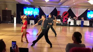 Nino Langella & Andra Vaidilaite Cha-Cha semifinal at Philadelphia Dancesport.  April, 2022.