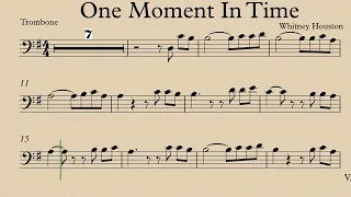 One Moment In Time Trombone Play Along Sheet Music Partitura