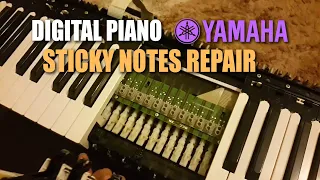 Sticky notes keys repair disassembly digital piano - solved