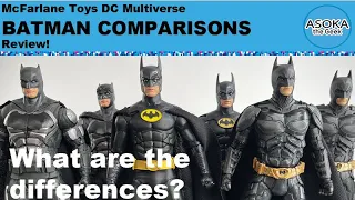 McFarlane Toys DC Multiverse Review: Batman Movie Figures Comparison | Asoka The Geek