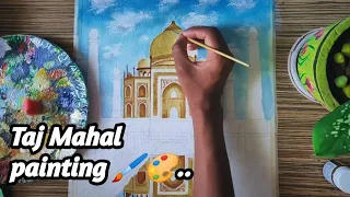 Taj Mahal painting 🕌😊/acrylic painting/timelapse.#tajmahal#painting.