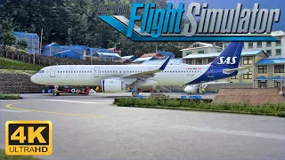 (4K) Microsoft Flight Simulator 2020 - ULTRA SETTINGS - A321 - DANGEROUS AIRPORT TAKEOFF