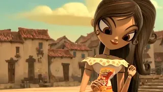 I'm eating a bag of cheetos mix up from the book of life