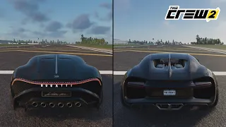 The Crew 2 | Bugatti La Voiture Noire 2019 vs. Bugatti Chiron 2017 Sound and Performance Comparison