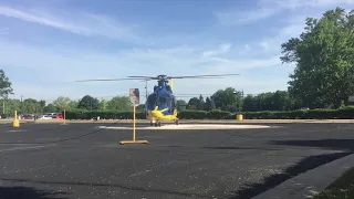 Full Video/ EC-155 B1 (N157UM)  University of Michigan Survival Flight 2 Taking off from McLaren.