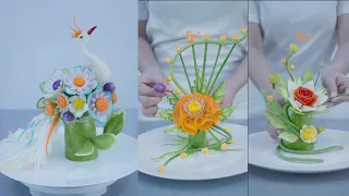 3 Amazing Arts Crafted with Vegetables in Food Garnishes & Decorations 2024