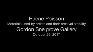 Artist Talk: Raene Poisson