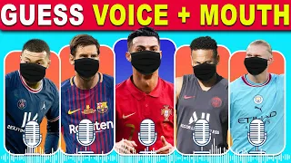 Guess Football Player By Voice and Mouth | Lionel Messi, Cristiano Ronaldo,Haaland,Neymar