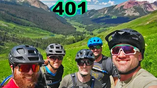 Riding the iconic 401 trail in Crested Butte, Colorado