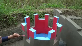 Build a mini-hydropower plant with a turbine in the middle of the dam