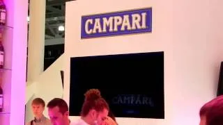 Nucleacore - промо Campari на ветровом экране на Moscow Bar Show 2013