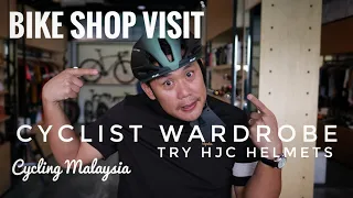 HJC Malaysia told me to drop by Cyclist Wardrobe to try their helmets, okayz 😂