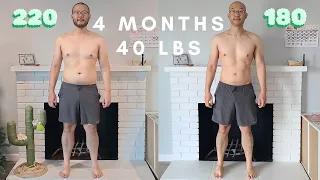 My Weight Loss Journey 4 Months 40 Pounds Time Lapse