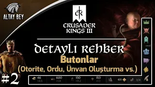 Crusader Kings 3 - Butonlar / Otorite, Ordu, Ünvan Oluşturma vs. #2