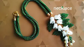 Necklace. Колье. Часть l. Цветы из бисера. МК