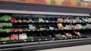 Empty Walmart Grocery Shelf