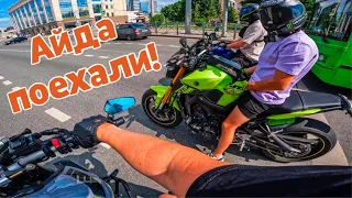 Быстрая езда на мотоцикле по Казани | на Ugol Drift