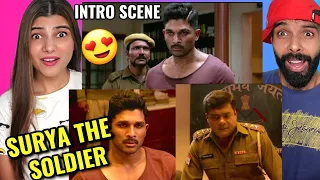 Surya THe Soldier Intro Police Station Fight Scene | Allu Arjun | Reaction |