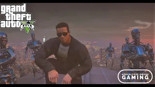 THE TERMINATOR VS T800 ARMY MOD -  GTA 5 MODS